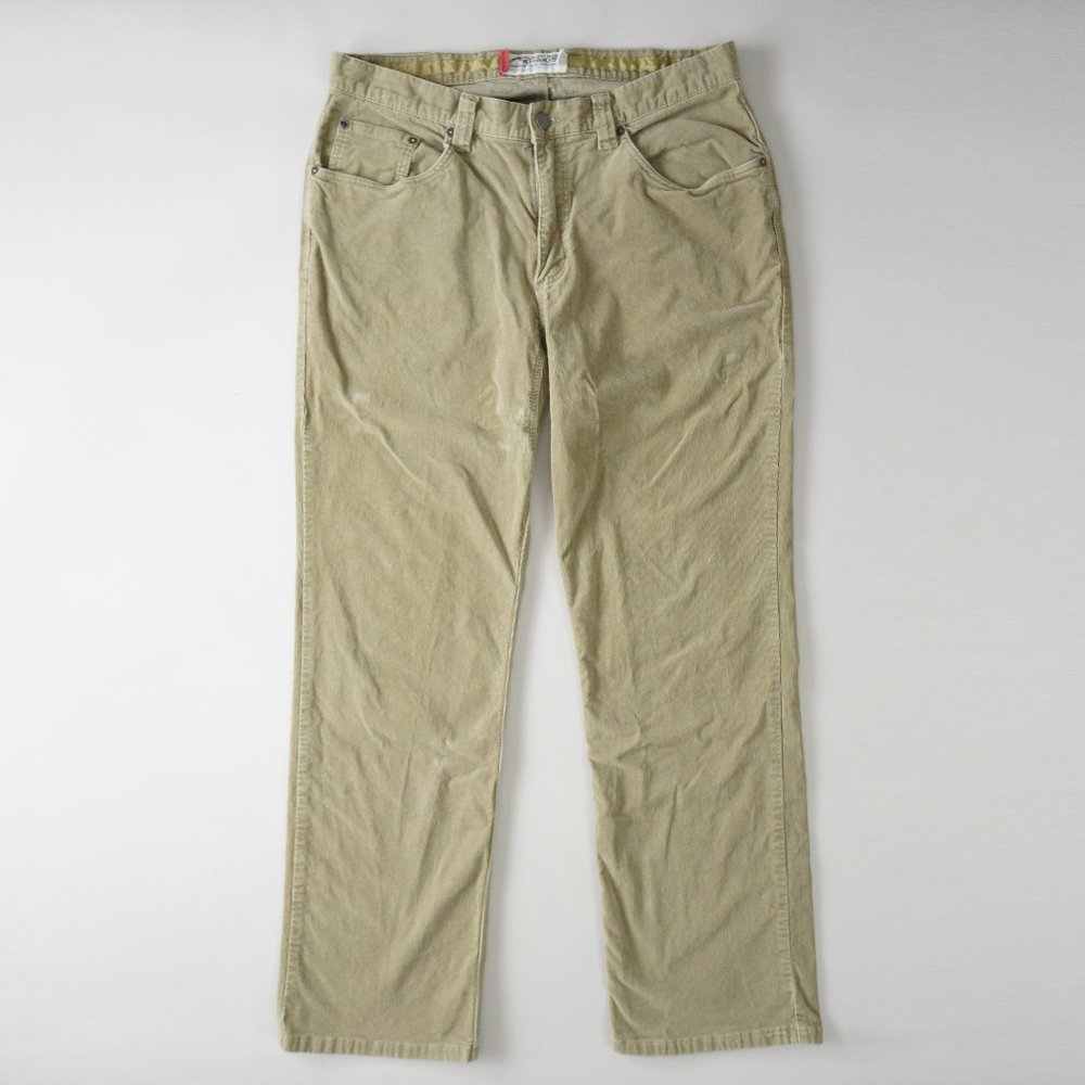 Mountain Khakis Corduroy Pants Classic Fit Straight Leg Tan Beige Men Size 36x32